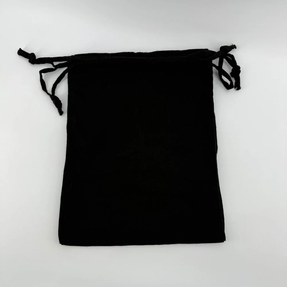 Rails Black Cotton Drawstring Dust Bag Set of 3 Logo Storage Pouches 11.5x14.5in